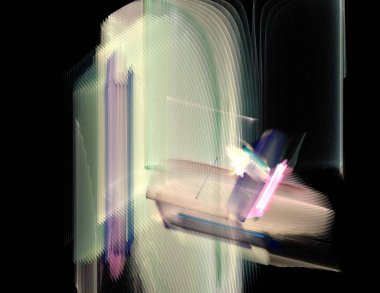 Siyah Renk Üzerine Bir Dijital Fraktal Resmi