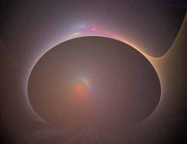 Siyah Renk Üzerine Bir Dijital Fraktal Resmi