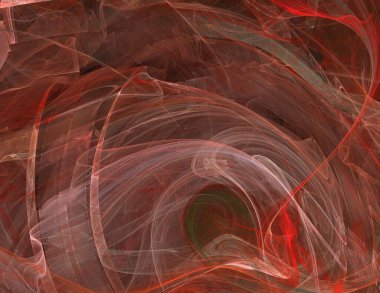 Siyah Renk Üzerine Bir Dijital Fraktal Resmi