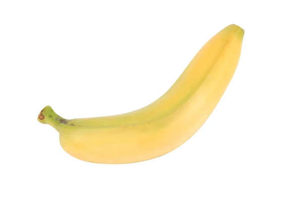 Желтый Банан Изолирован Белом — стоковое фото