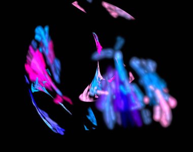 Siyah Renk Üzerine Bir Dijital Fraktal Resmi