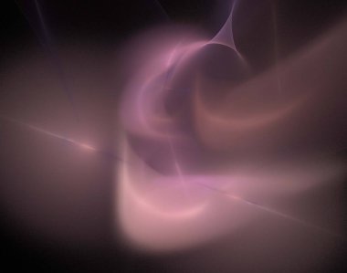 Siyah Renk Üzerine Bir Dijital Fraktal Resmi