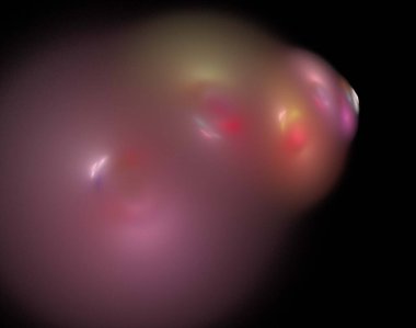 Siyah Renk Üzerine Bir Dijital Fraktal Resmi