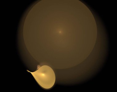 Siyah Renk Üzerine Bir Dijital Fraktal Resmi