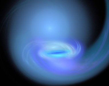 Siyah Renk Üzerine Bir Dijital Fraktal Resmi