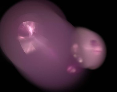 Siyah Renk Üzerine Bir Dijital Fraktal Resmi