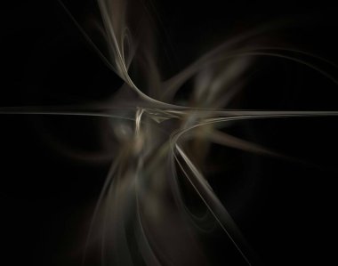 Siyah Renk Üzerine Bir Dijital Fraktal Resmi