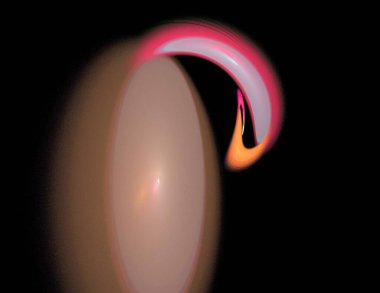 Siyah Renk Üzerine Bir Dijital Fraktal Resmi