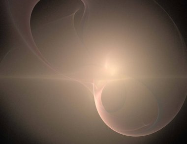 Siyah Renk Üzerine Bir Dijital Fraktal Resmi