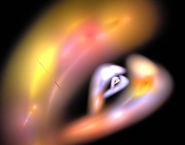 Siyah Renk Üzerine Bir Dijital Fraktal Resmi