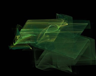 Siyah Renk Üzerine Bir Dijital Fraktal Resmi