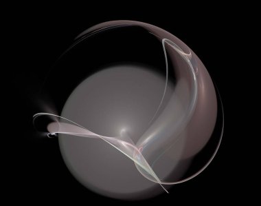 Siyah Renk Üzerine Bir Dijital Fraktal Resmi