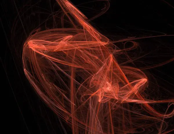 Siyah Renk Üzerine Bir Dijital Fraktal Resmi