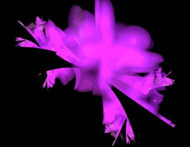 Siyah Renk Üzerine Bir Dijital Fraktal Resmi