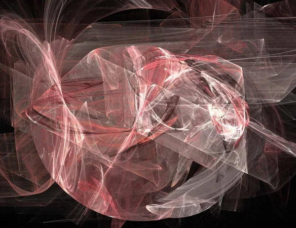 Siyah Renk Üzerine Bir Dijital Fraktal Resmi