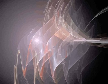 Siyah Renk Üzerine Bir Dijital Fraktal Resmi