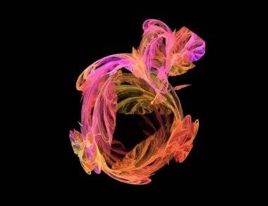 Dijital fraktal ile çok renkli bir çizimi