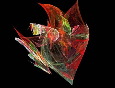 Dijital fraktal ile çok renkli bir çizimi