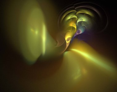 Siyah Renk Üzerine Bir Dijital Fraktal Resmi