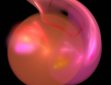 Siyah Renk Üzerine Bir Dijital Fraktal Resmi