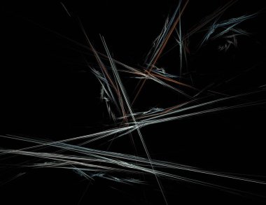 Siyah Renk Üzerine Bir Dijital Fraktal Resmi