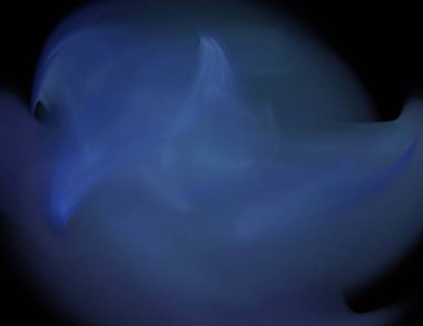 Siyah Renk Üzerine Bir Dijital Fraktal Resmi