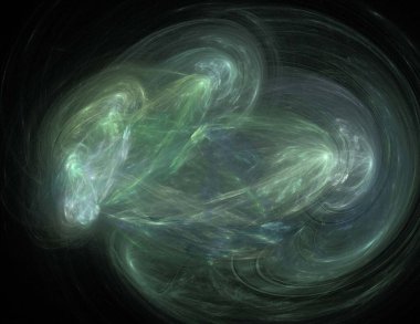 Siyah Renk Üzerine Bir Dijital Fraktal Resmi