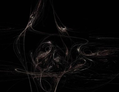 Siyah Renk Üzerine Bir Dijital Fraktal Resmi