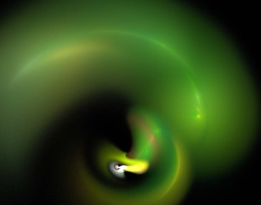 Siyah Renk Üzerine Bir Dijital Fraktal Resmi