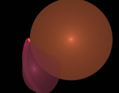 Siyah Renk Üzerine Bir Dijital Fraktal Resmi