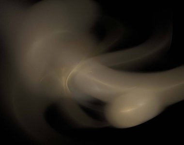 Siyah Renk Üzerine Bir Dijital Fraktal Resmi