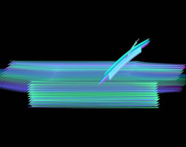 Siyah Renk Üzerine Bir Dijital Fraktal Resmi