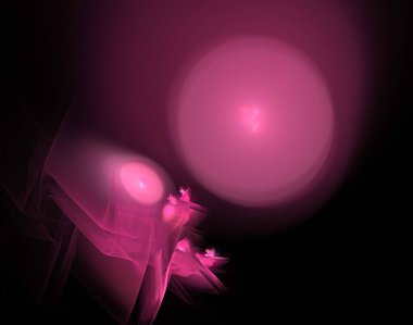 Siyah Renk Üzerine Bir Dijital Fraktal Resmi