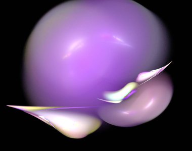 Siyah Renk Üzerine Bir Dijital Fraktal Resmi