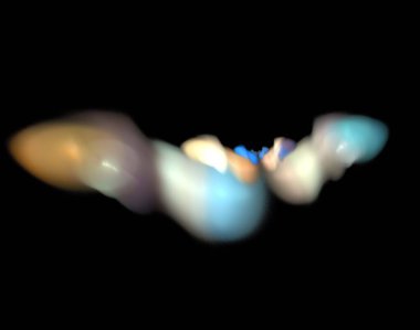 Siyah Renk Üzerine Bir Dijital Fraktal Resmi