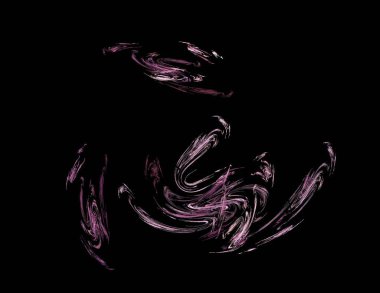 Siyah Renk Üzerine Bir Dijital Fraktal Resmi