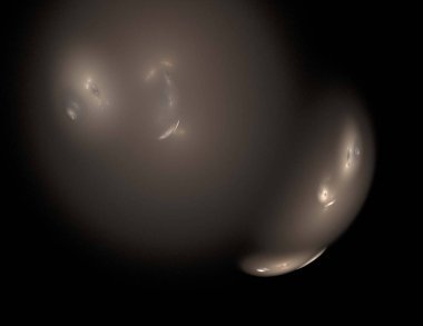 Siyah Renk Üzerine Bir Dijital Fraktal Resmi