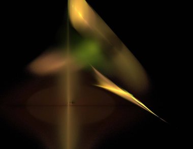 Siyah Renk Üzerine Bir Dijital Fraktal Resmi