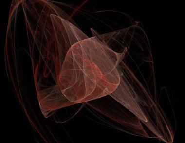 Siyah Renk Üzerine Bir Dijital Fraktal Resmi