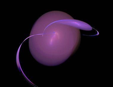 Siyah Renk Üzerine Bir Dijital Fraktal Resmi