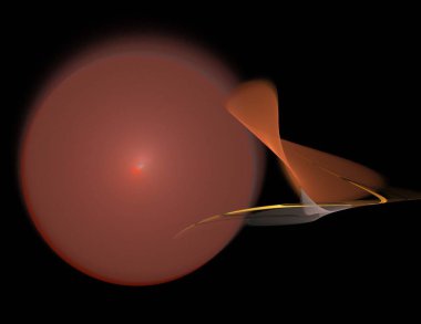 Siyah Renk Üzerine Bir Dijital Fraktal Resmi