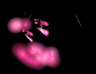 Siyah Renk Üzerine Bir Dijital Fraktal Resmi