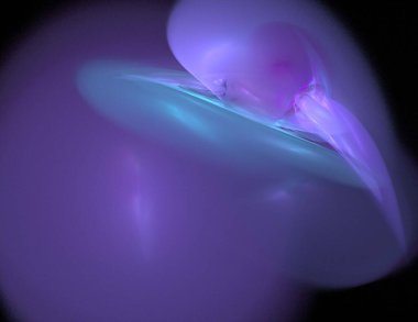 Siyah Renk Üzerine Bir Dijital Fraktal Resmi