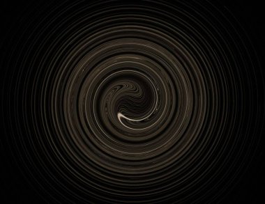 Siyah Renk Üzerine Bir Dijital Fraktal Resmi