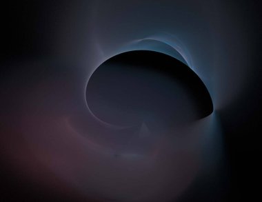 Siyah Renk Üzerine Bir Dijital Fraktal Resmi