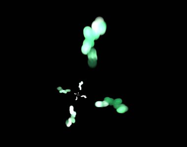 Siyah Renk Üzerine Bir Dijital Fraktal Resmi