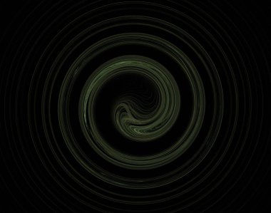 Siyah Renk Üzerine Bir Dijital Fraktal Resmi