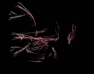 Siyah Renk Üzerine Bir Dijital Fraktal Resmi