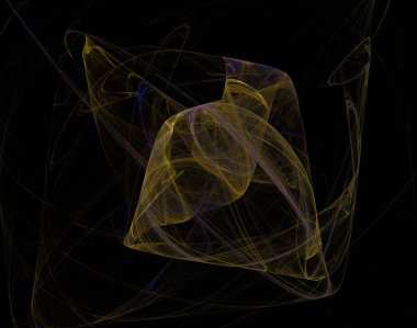 Siyah Renk Üzerine Bir Dijital Fraktal Resmi