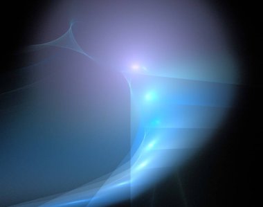 Siyah Renk Üzerine Bir Dijital Fraktal Resmi